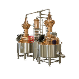 200 galones de cobre columna discontinuos sistema del equipo de destilación para destilar