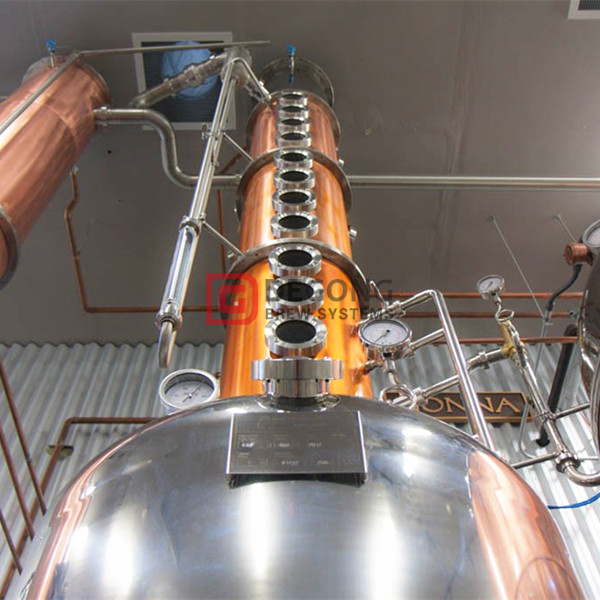 Sistema de destilación de cobre comercial llave en mano 1000L en venta