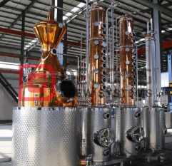 Equipo de destilación artesanal para el hogar o la industria 500L para vodkas de brandy de whisky de ron con ginebra