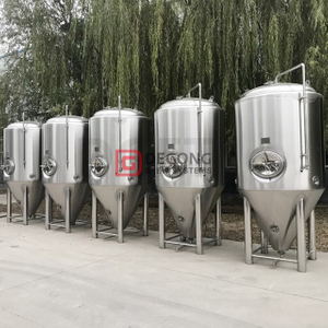 Depósito de fermentación de presión isobárica cónica de boca de inspección lateral personalizable 2000L Tanque-Unitank